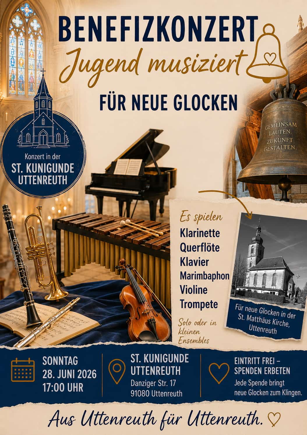Benefizkonzert Glocken Plakat