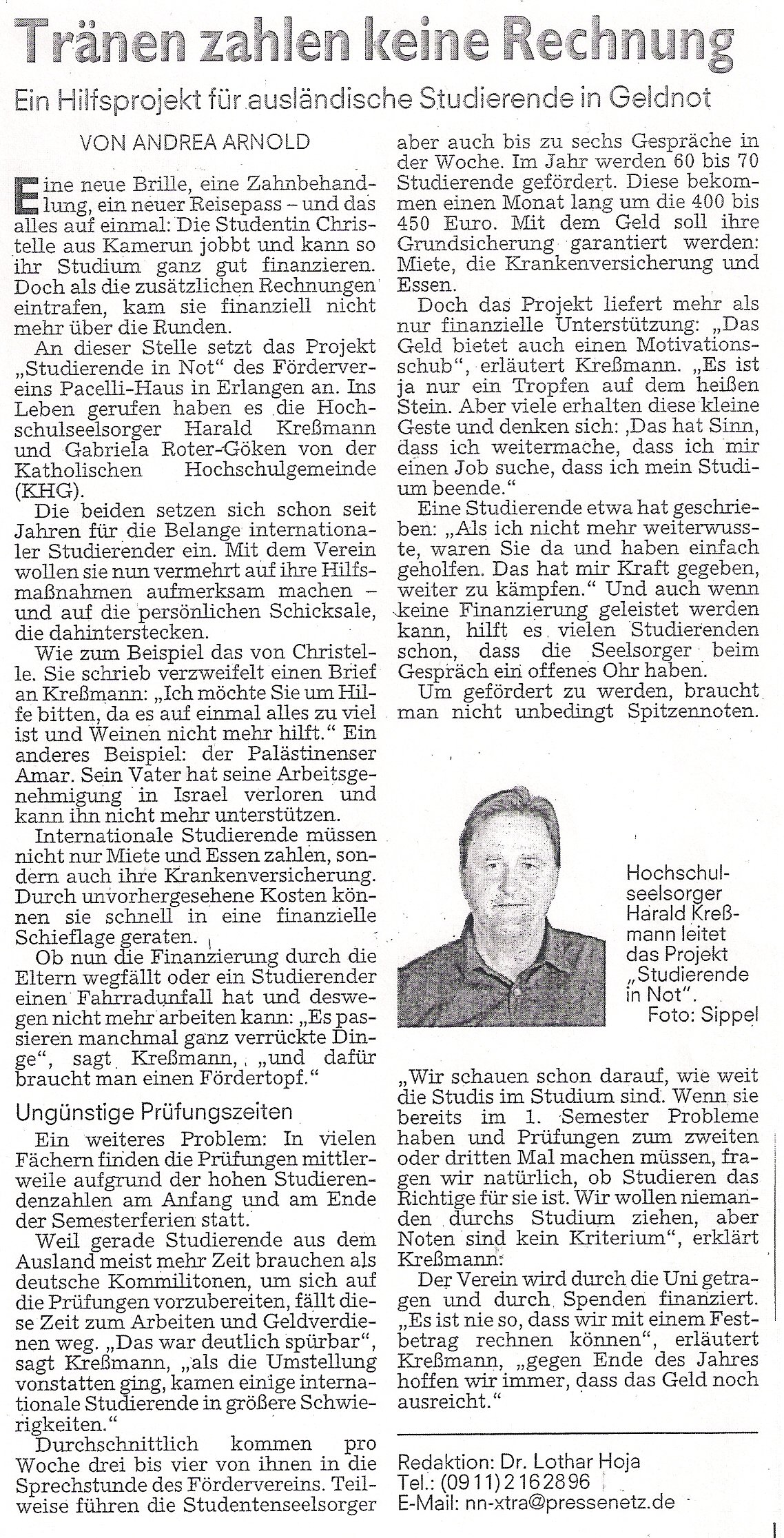 KHG - Ausländische Studierende in Not