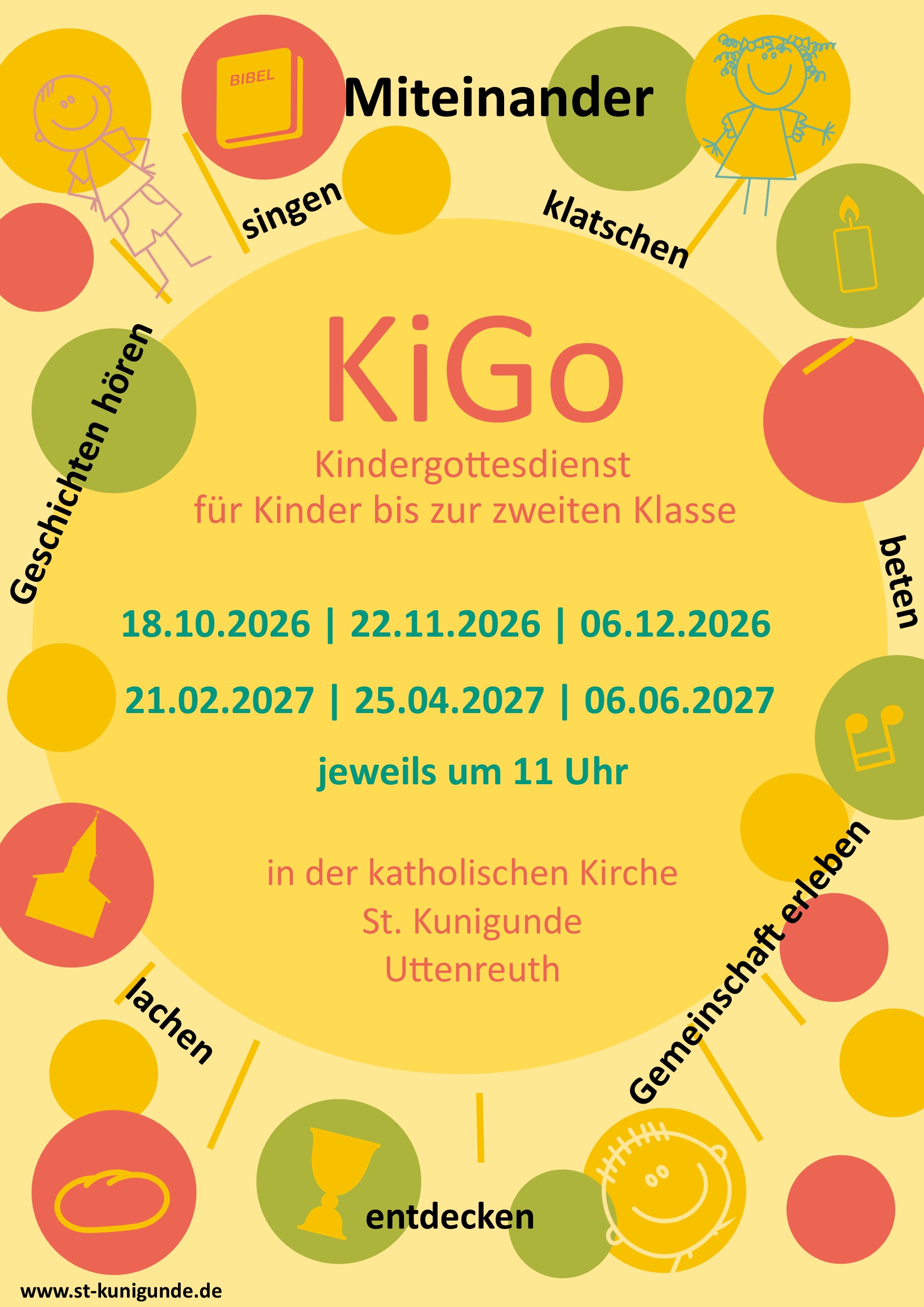 Kinderkirche Plakat 2026
