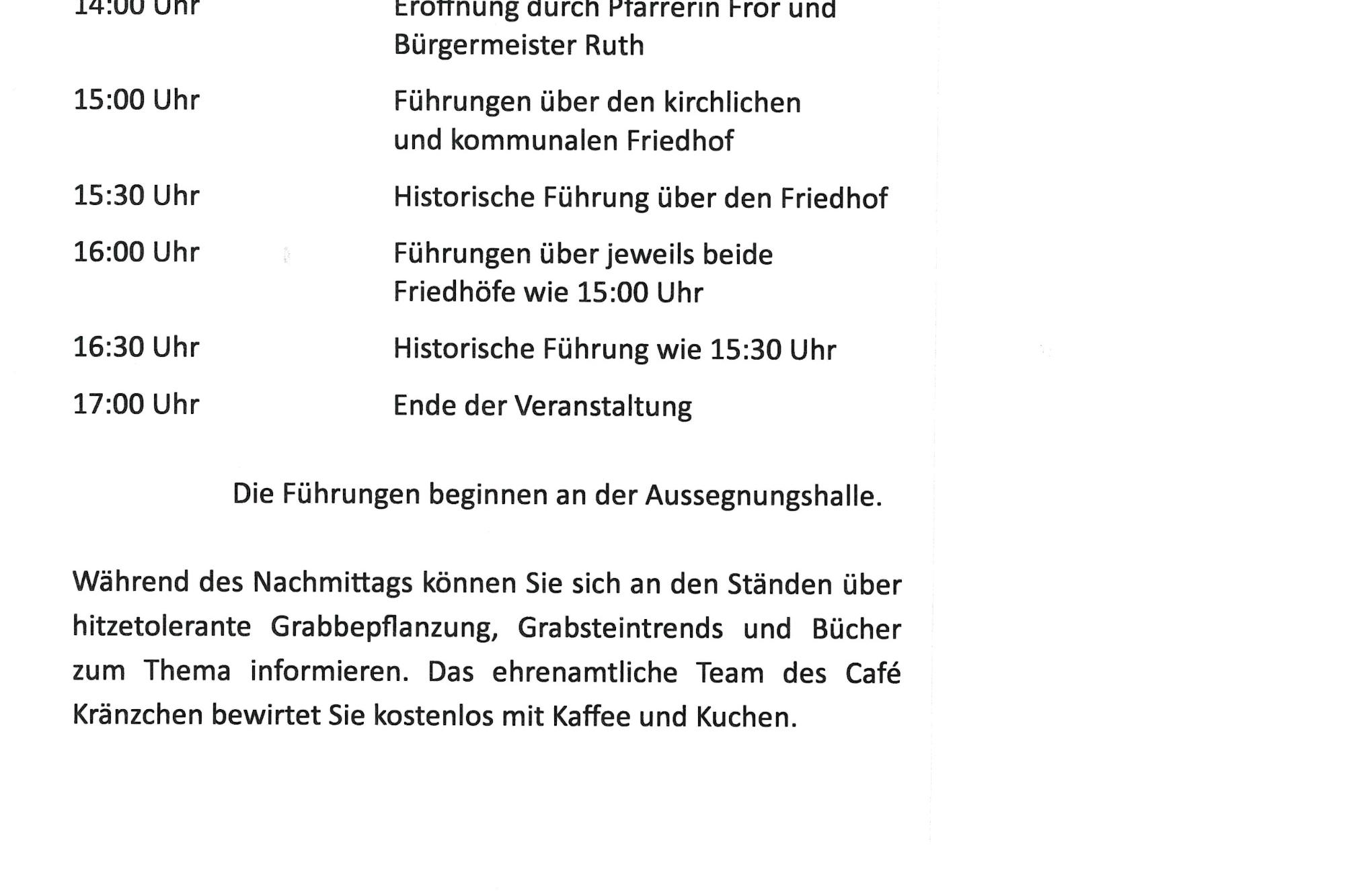 Offene Friedhofstür