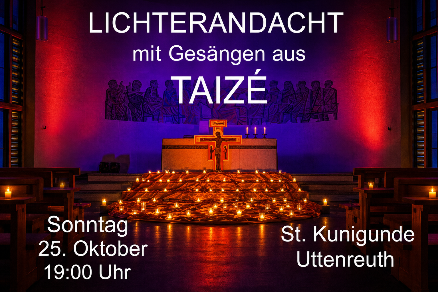Plakat Lichterandacht Kunigunde 2026
