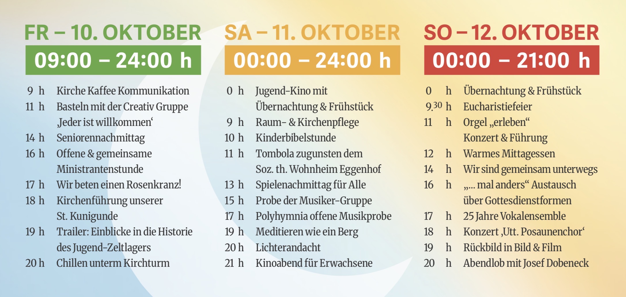 Programm 60 Jahre St.Kunigunde
